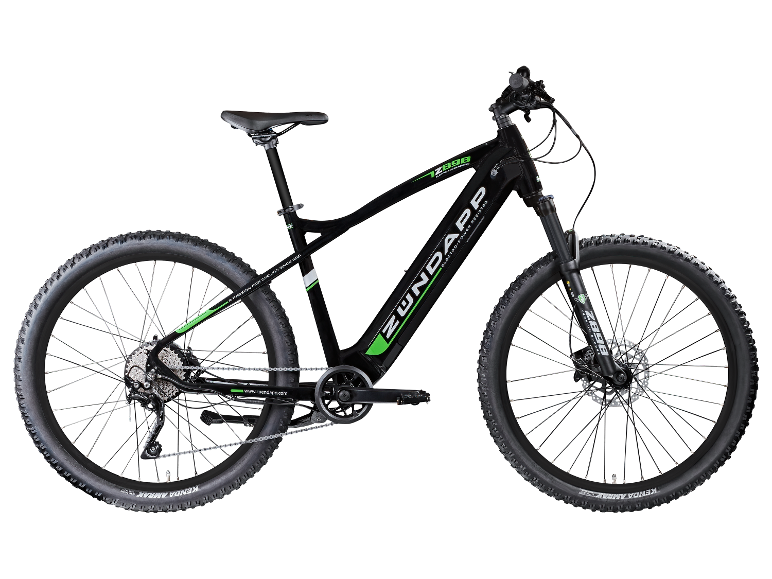 Zündapp Z868 elektrische fiets, zwart met Kenda banden.