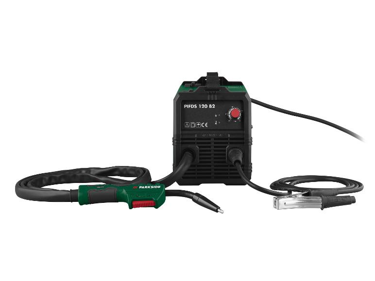 Parkside PIFDS 120 B2 lasapparaat: machine, brander en kabels.