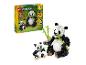 LEGO Creator 3-in-1 set met een pandamoeder en haar welp, bamboe en de setdoos.