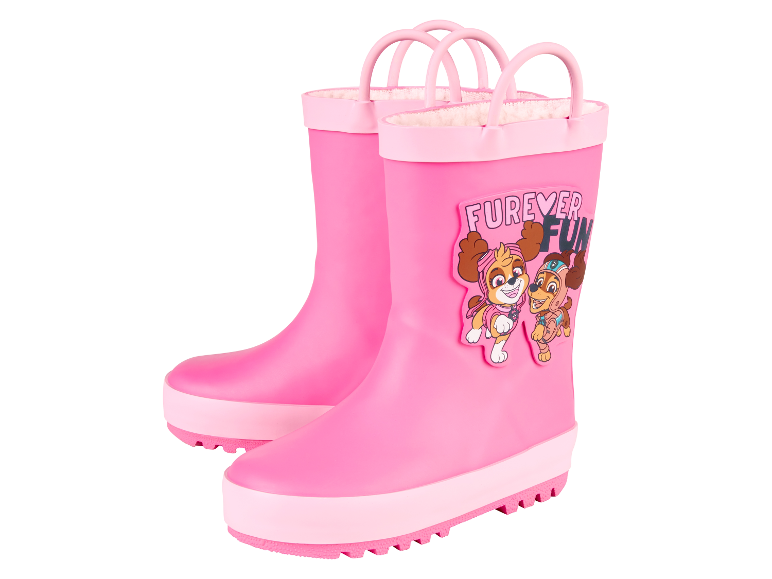 Roze Paw Patrol regenlaarzen voor meisjes.