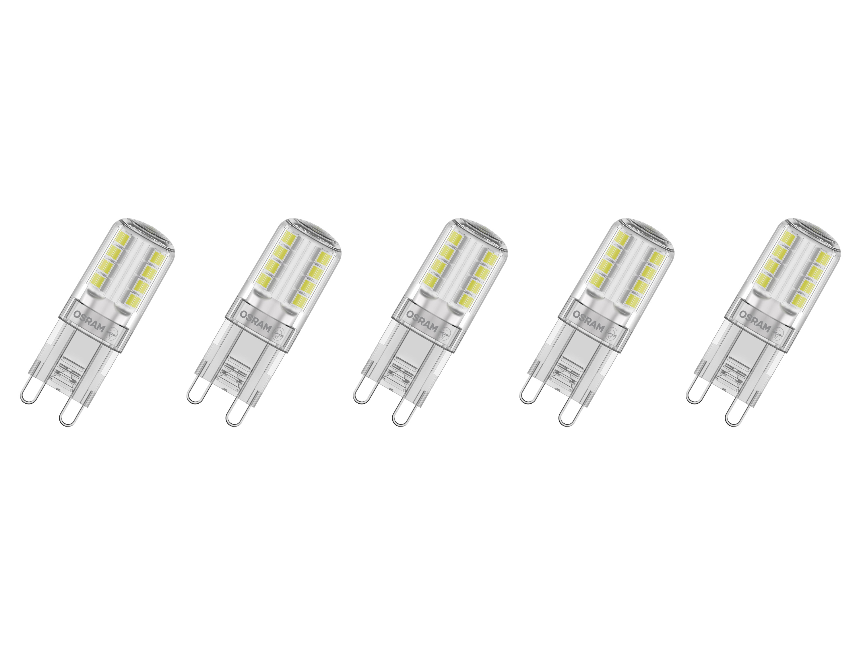 OSRAM Set van 5 G9 LED-lampen Base CL (Pin30, 2700 K, Transparant)