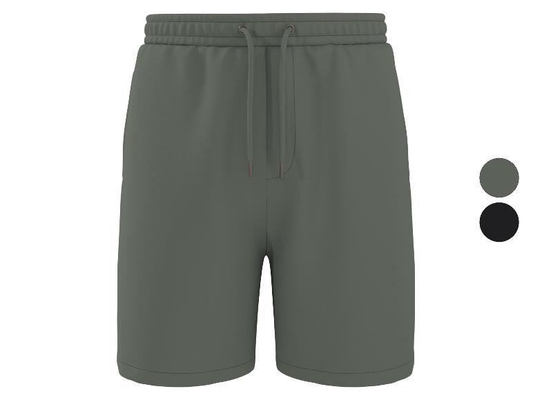Donkergroene sweatshorts voor heren met trekkoord, verkrijgbaar in twee kleuren.