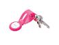 Roze SilverCrest sleutelhanger met sleutels.