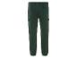 Groene cargo broek met elastische tailleband.