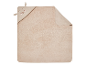 Beige badcape met capuchon en schattig dierenprintje.