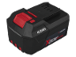 Zwarte 4.0Ah accu met rode accenten en 'X 20V TEAM' logo