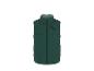 Groen gewatteerd vest met 'NY'-logo op de borst.