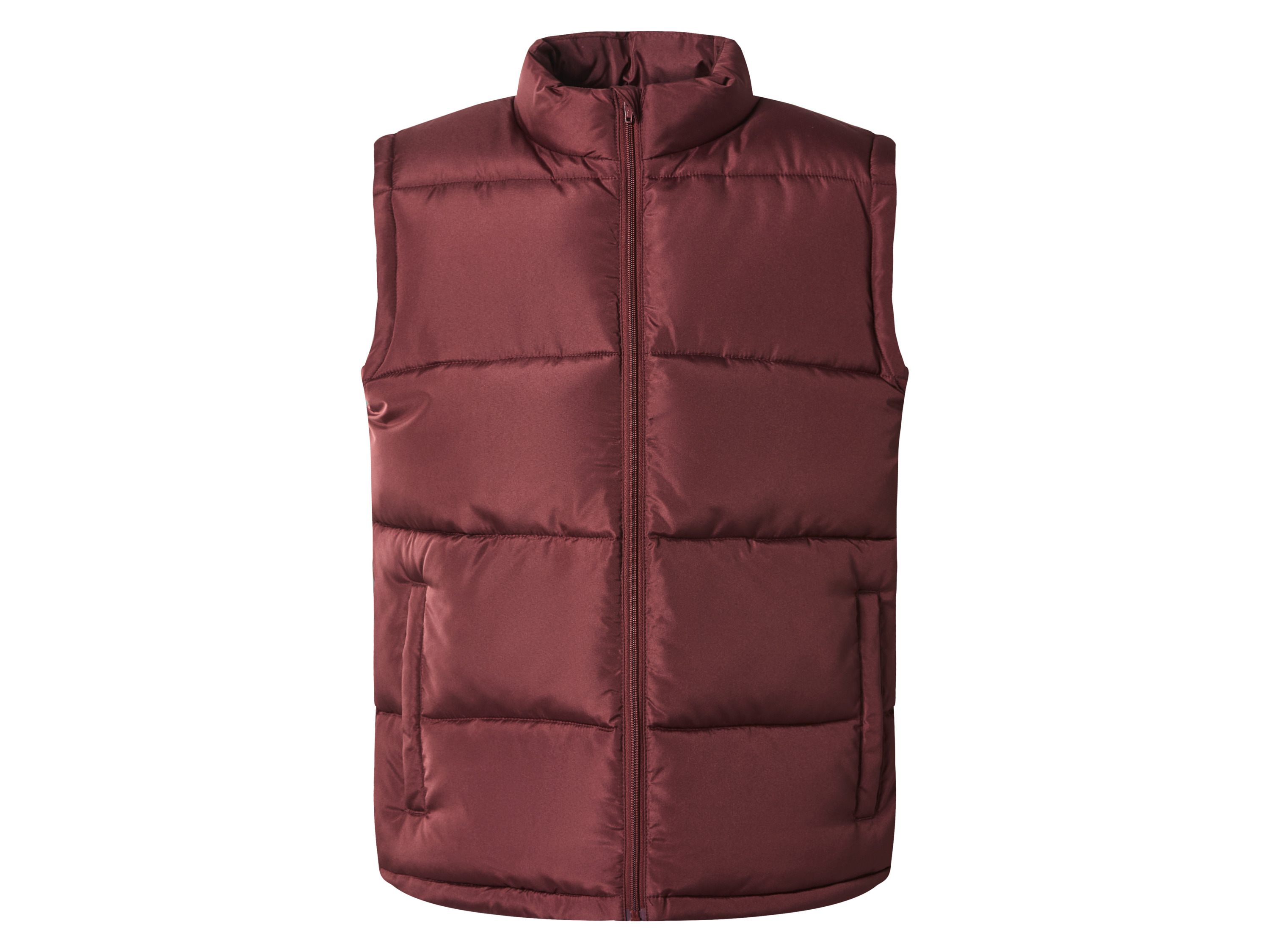 ESMARA MEN Heren gewatteerde bodywarmer (Donkerrood, M)
