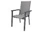 Grijze tuinstoel met armleuningen