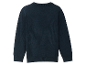 Donkerblauwe gebreide trui voor kinderen.