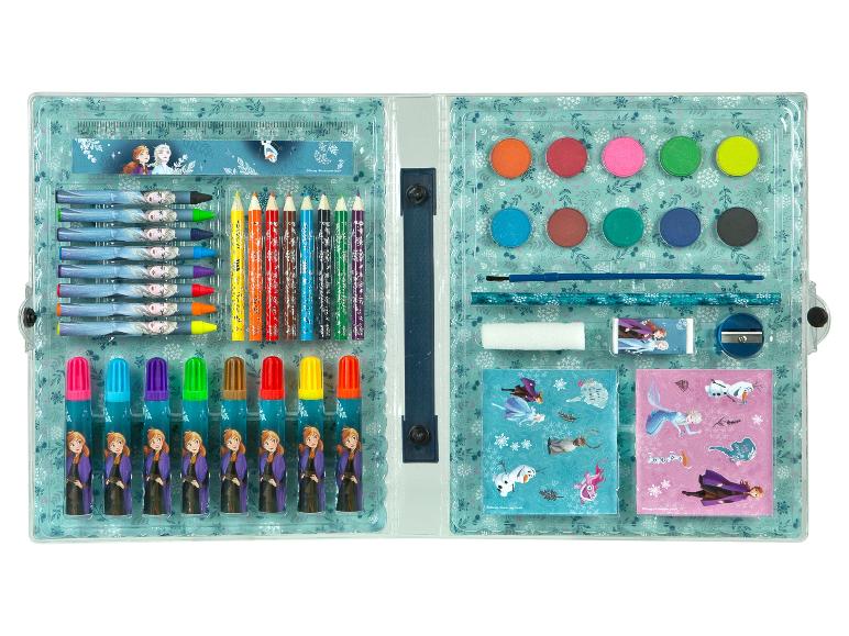 Disney Frozen creatieve set: kleurpotloden, stiften, verf en stickers.