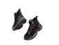 CRIVIT Premium dames lederen trekkingschoenen in het zwart
