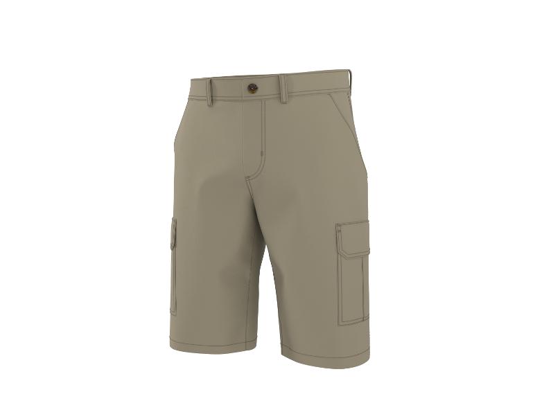 Kaki cargoshort voor heren