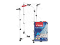 Wit drielaags droogrek met verpakking, toont flexibiliteit en 30m droogruimte.