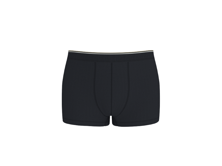 Zwarte herenboxershort met gestreepte tailleband