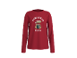 Rood shirt met lange mouwen, kerstbeeropdruk en de tekst Christmas Club