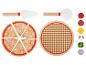 Houten pizzaspeelset met accessoires en snijgereedschap