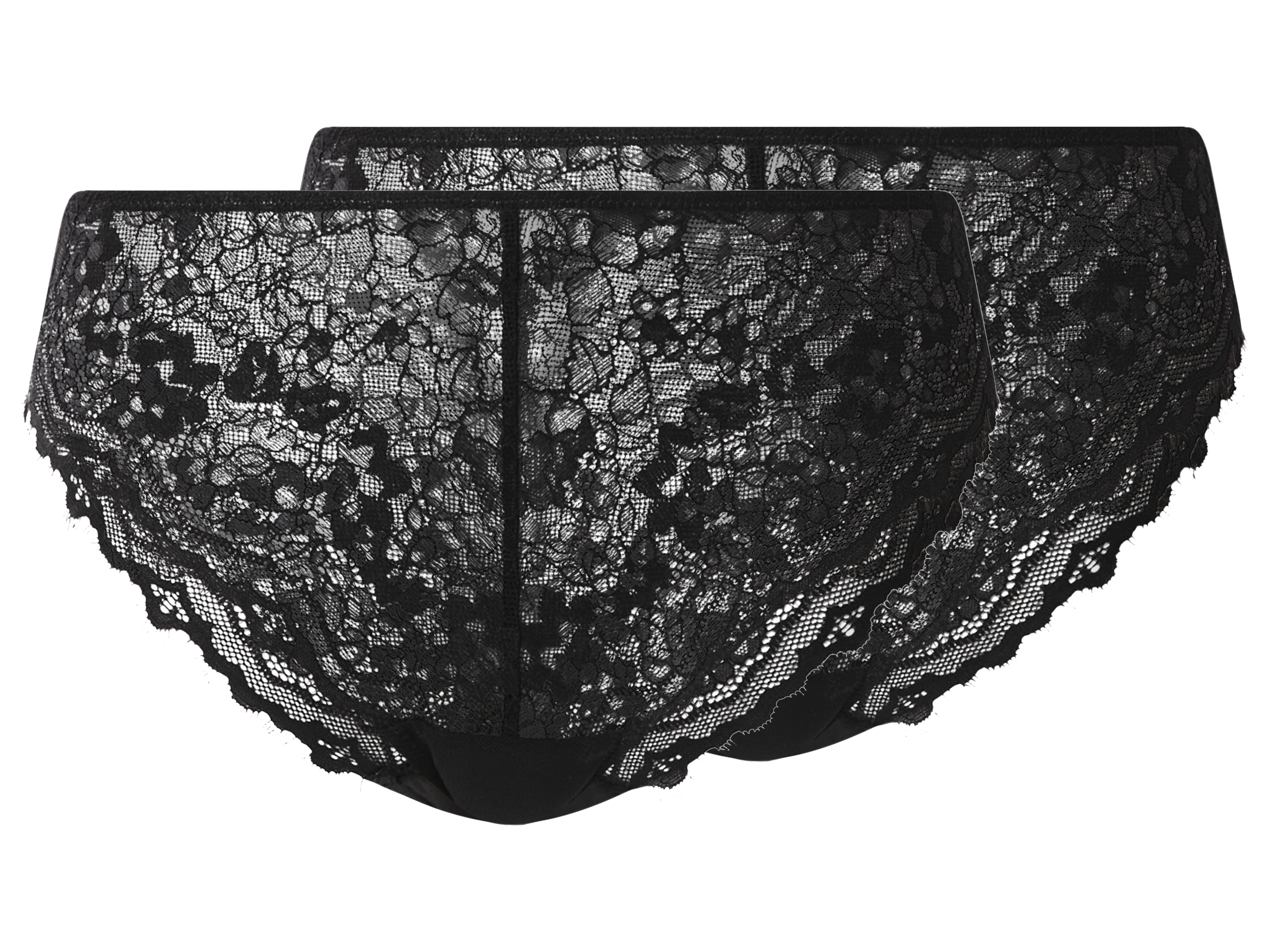 esmara Set van 2 dames onderbroeken (Zwart, M (40/42))