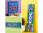 LEGO Art wanddecoraties met de woorden 'I need my space', 'Awesome' en 'Wow'
