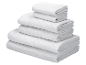 Stapel witte handdoeken.