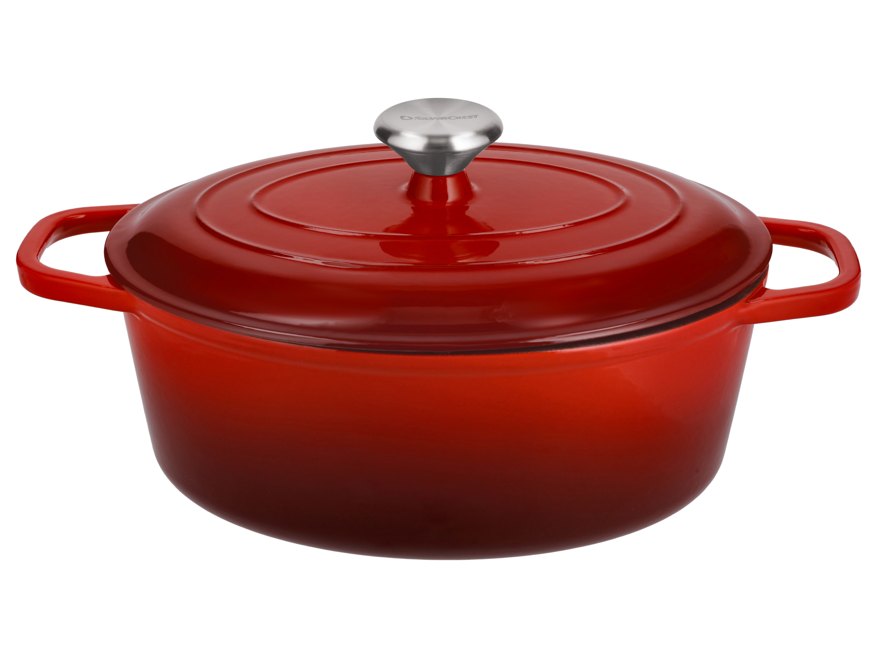 SILVERCREST Gietijzeren braadpan, Ø29 cm (Rood)