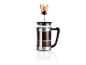 Stalen french press met koffie