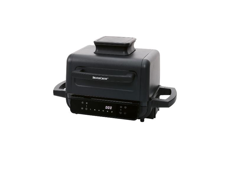 SilverCrest elektrische grill met digitale timer.