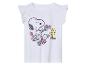 Wit shirt met ruffles met Snoopy en Woodstock.
