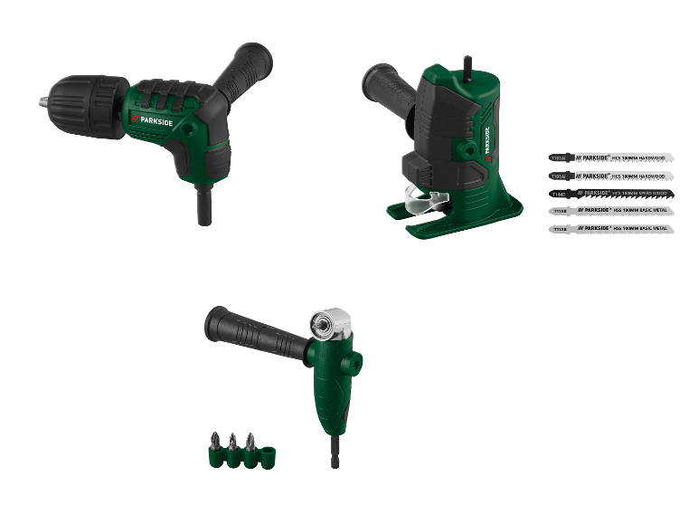 PARKSIDE® boor-, zaag- en haakse schroevendraaieropzetstukken met zaagbladen en bits