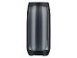 Stijlvolle, draagbare zwarte Bluetooth-speaker.