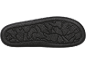 Zwarte sandaalzool met een abstract, organisch patroon voor grip.