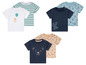 Baby T-shirts met beren-, muis- en streepjesprint.
