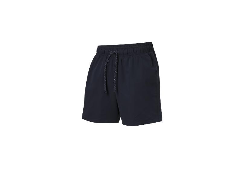 Donkerblauwe zwemshorts met trekkoord.
