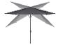 Grijze tuinparasol met vier luifels voor buitengebruik