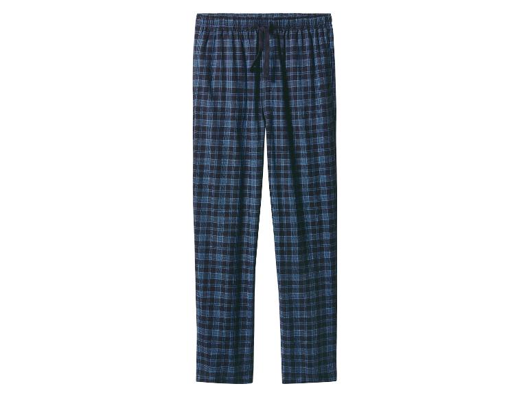 Geruite pyjamabroek voor heren in blauw en zwart