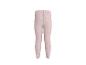 Roze kinderlegging met bruine stippen.
