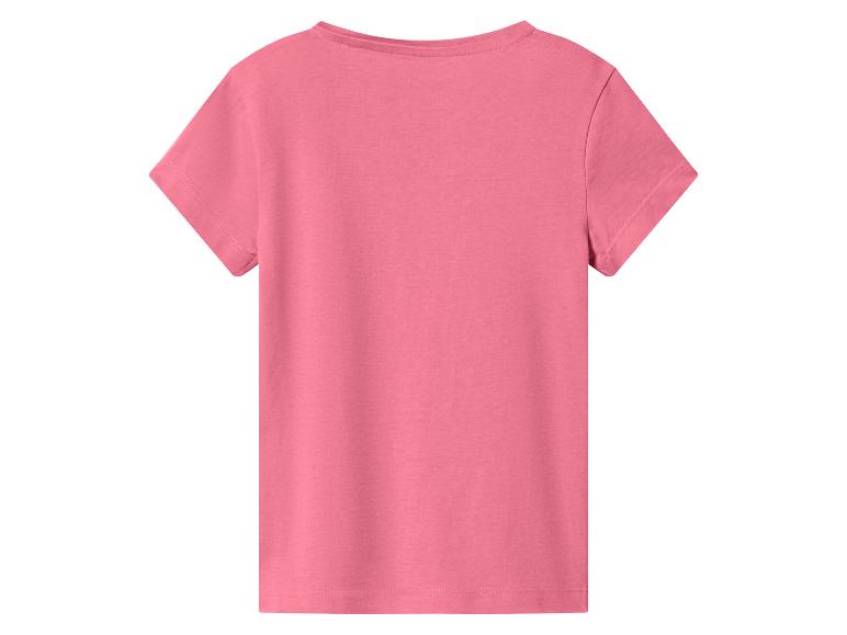 Effen roze dames T-shirt, achterkant
