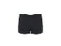 Zwarte boxershort met elastische tailleband, achteraanzicht.