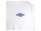 Wit T-shirt met donkerblauw logo van Umbro.