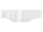 Drie witte gezichtsmaskers voor een schoonheidsroutine.