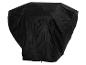 Zwarte weerbestendige barbecuehoes van duurzaam textiel.