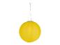 Gele ronde hangende solar lampion.