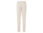Beige broek met elastische tailleband.