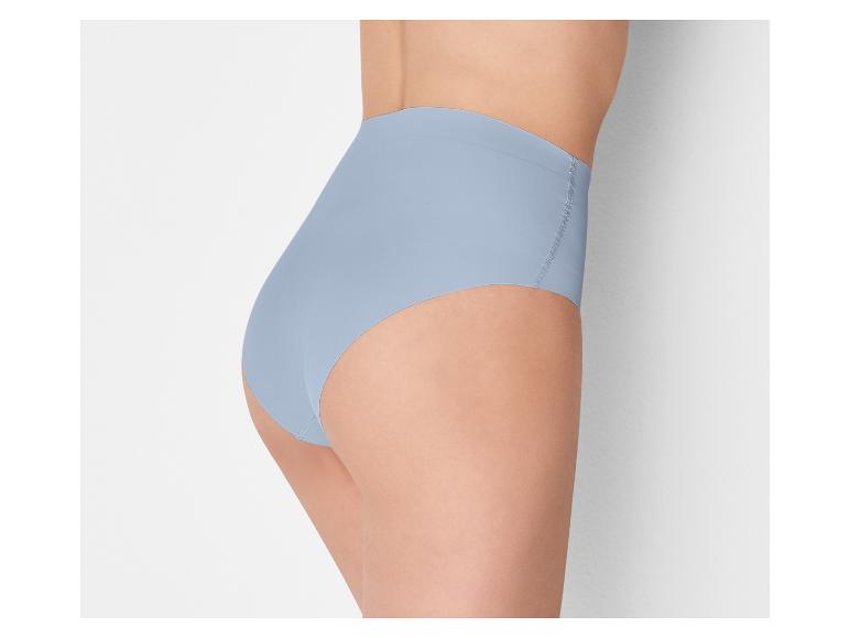 Dames high-waist slip in lichtblauw, zijaanzicht