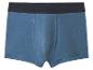 Blauwe katoenen boxershort voor heren met zwarte elastische tailleband