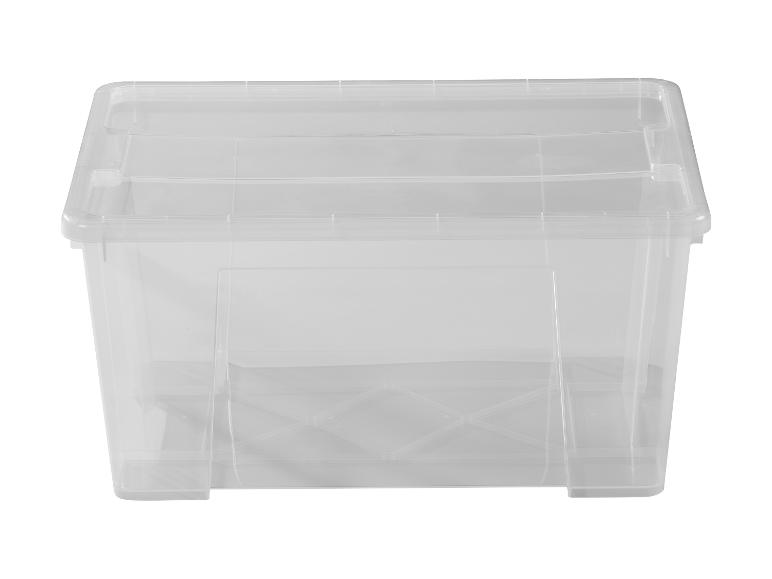 Transparante plastic opbergdoos met deksel