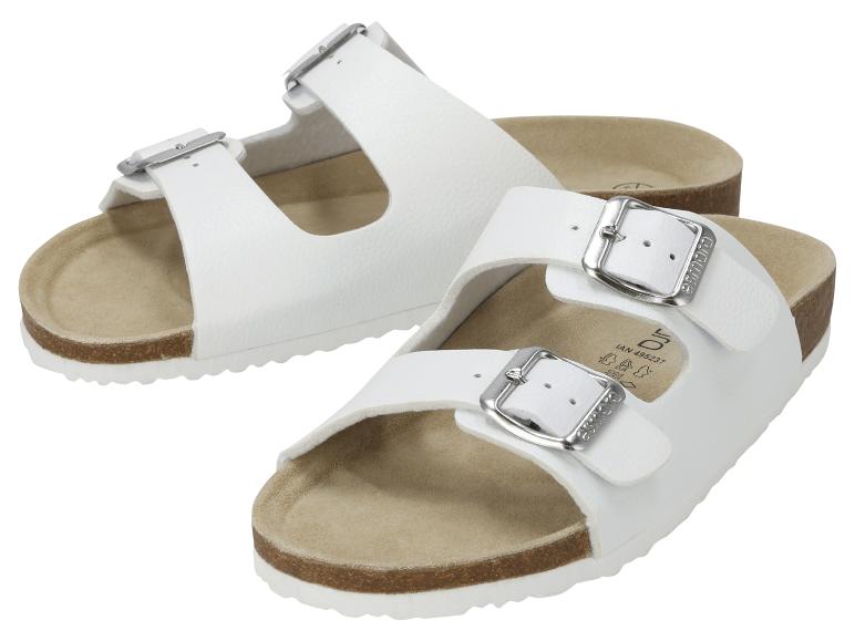 Witte Esmara damessandalen met twee bandjes en gespen