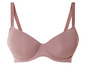 Een roze bh met brede bandjes.