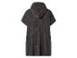Donkergrijze poncho handdoek met capuchon, achteraanzicht