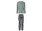 Herenpyjama met lange mouwen top en geruite broek